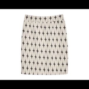 Renee C. Leena Cream and Charcoal Pencil Skirt